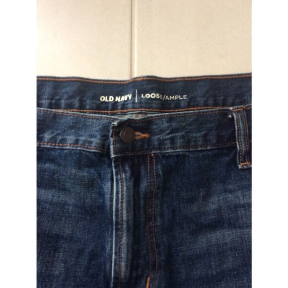 Old Navy Denim Jean Shorts Loose Ample Cut Off Frayed - Picture 4 of 8